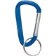 aerial view a blue small carabiner key ring, image 1 of 2