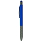 aerial view a blue 286 c soft - touch aluminum stylus pen with plastic grip, image 1 of 3