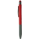 aerial view a red 7621 c soft - touch aluminum stylus pen with plastic grip, image 1 of 2