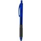 aerial view a blue 286 c author translucent pen with massage grip, image 1 of 3