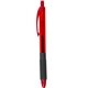 aerial view a red 186 c author translucent pen with massage grip, image 1 of 2