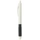 aerial view a white author translucent pen with massage grip, image 1 of 2
