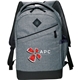 aerial view a charcoal graphite slim 15 inch laptop backpack, image 1 of 8