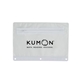 aerial view a white durable pvc school pencil pouch, image 1 of 2