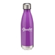 aerial view a purple 17 oz cascade stainless steel bottle, image 1 of 2