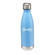 aerial view a light blue 17 oz cascade stainless steel bottle, image 1 of 2