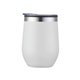 aerial view a white margaux 12 oz double walled stainless steel stemless wine glass, image 1 of 2