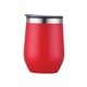 a red margaux 12 oz double walled stainless steel stemless wine glass