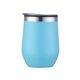 a teal margaux 12 oz double walled stainless steel stemless wine glass