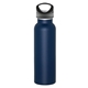 a navy blue safari 20 oz vacuum insulated water bottle