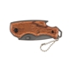 aerial view a wood huntsman folding knife, image 1 of 2