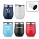 a group of margaux 12 oz double walled stainless steel stemless wine glass