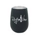 a black halcyon(r) 12 oz stainless steel wine glass - gift set
