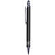 aerial view a black halcyon(r) vortex metal pen / stylus, full color digital, image 1 of 2