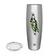 a stainless steel snowfox(r) 24 oz beer glass with lid, full color digital