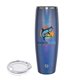 a shimmer blue snowfox(r) 24 oz beer glass with lid, full color digital