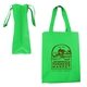 a lime green thrifty grocery tote bag