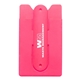 aerial view a pink silicone stand smart wallet phone stand, image 1 of 2