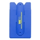 aerial view a royal blue silicone stand smart wallet phone stand, image 1 of 2