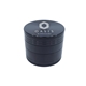 aerial view a black aluminum cannabis grinder, image 1 of 4