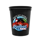 a black cups - on - the - go 16 oz stadium cup with digital imprint