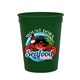a dark green cups - on - the - go 16 oz stadium cup with digital imprint