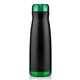 aerial view a black/green 17 oz urban bottle, image 1 of 3