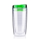 aerial view a green 14 oz ringo tumbler, image 1 of 4