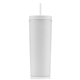 aerial view a white 18 oz slique recycled tumbler, image 1 of 8