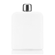 aerial view a white 6 oz hipster flask bottle, image 1 of 3