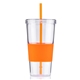 aerial view a orange 24 oz burpy tumbler, image 1 of 4