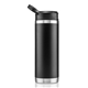 aerial view a black 18 oz pioneer bottle, image 1 of 3