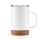 aerial view a white 16 oz yukon stainless steel vacuum insulated mug, image 1 of 8