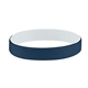 aerial view a navy (289)/white colored letter silicone bracelet, image 1 of 2