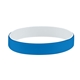 aerial view a royal blue (300)/white colored letter silicone bracelet, image 1 of 2