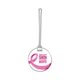 a custom acrylic bag tag w / strap - 2.25x2.25 round