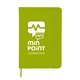 aerial view a lime-green comfort revello soft bound cover touch bound journal - 5 x 7, image 1 of 2