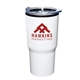 aerial view a white 20oz streetwise insulated tumbler, image 1 of 2