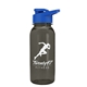 a transparent smoke bottle & royal blue lid cadet - 18 oz tritan(tm) bottle with drink thru lid