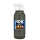 aerial view a white lid & transparent smoke bottle cadet - 18 oz tritan(tm) bottle with flip straw lid and digital imprint, image 1 of 2