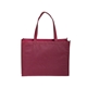 aerial view a burgundy celebration shopping non woven standard tote bag 16 x 12, image 1 of 2