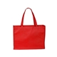 aerial view a red celebration shopping non woven standard tote bag 16 x 12, image 1 of 2