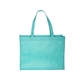 aerial view a teal celebration shopping non woven standard tote bag 16 x 12, image 1 of 2