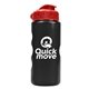 a metallic black bottle & red lid mini peak - 22 oz tritan(tm) metalike bottle with flip lid