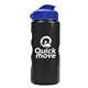 a metallic black bottle & royal blue lid mini peak - 22 oz tritan(tm) metalike bottle with flip lid