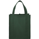 aerial view a hunter green value grocery tote - 13 x 12, image 1 of 4