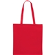 aerial view a red zeus non - woven convention tote, image 1 of 3