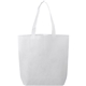 aerial view a white eros bottom - gussetnon - woven shopper tote, image 1 of 2