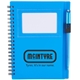 aerial view a translucent blue the star notebook with ballpoint pen, image 1 of 5