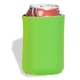 aerial view a lime green folding foam can cooler sleeve, image 1 of 4